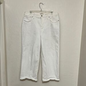 Madewell The Perfect Vintage Wide Leg Crop Jean White Boho Coastal Modern